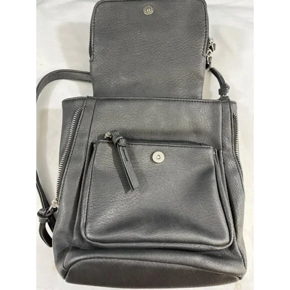 Vintage Women's Matte Black Mini Floral Backpack SKU 6117 - Picture 8 of 8